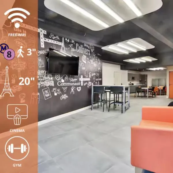 16.Studio#Charenton#Fitness#Cinema – hotel w mieście Charenton-le-Pont