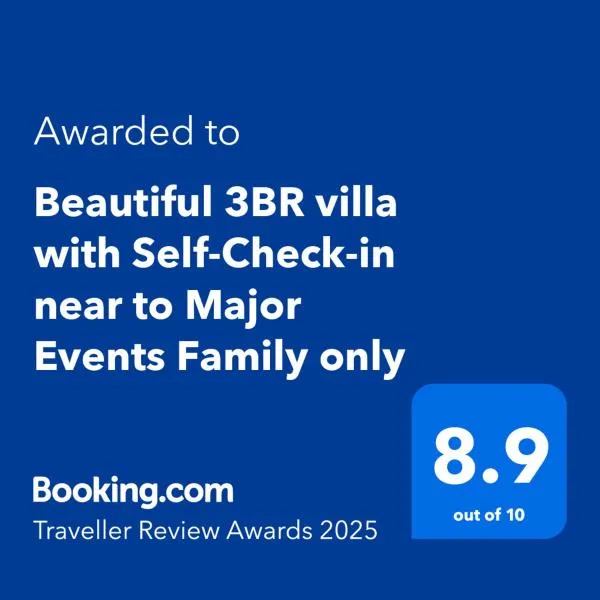 Beautiful 3BR villa with Self-Check-in near to Major Events Family only, hotel v destinaci Džidda