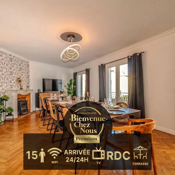 Maison 15 couchages idéale pour séjour en groupe, hôtel à Clermont-Ferrand