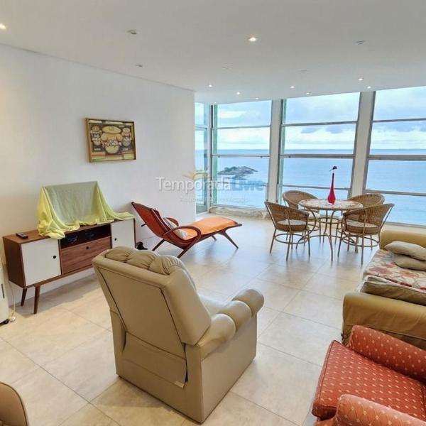 Apto frente ao mar 3 qts, andar alto, excelente vista ao mar!