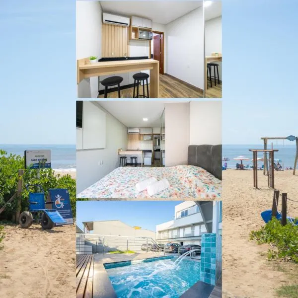 Studio A 350m PRAIA com Garagem privativa Cozinha funcional Ar Condicionado, Wi Fi, Localização estratégica, Centro da cidade, perto de tudo Reserve agora mesmo, khách sạn ở Piçarras