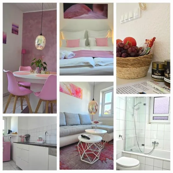 HAPPY HOMES PINK - Up to 5 - Küche - W-LAN - Netflix - Honig - Badewanne, hotel v destinaci Nidda