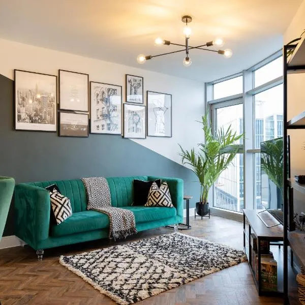 Trendy city centre apartment with free parking, hotel v destinaci Cardiff