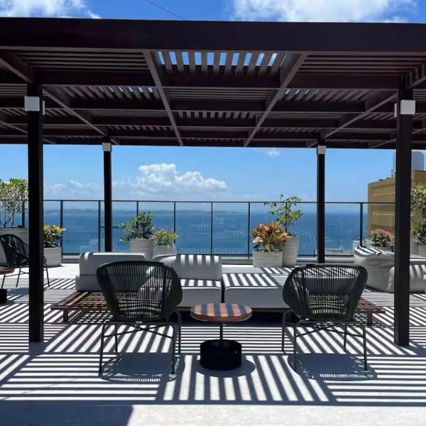 Lindo Studio de Alto padrão no Corredor da vitória com Cozinha Completa, Piscina e Academia no Rooftop, Lavanderia e Minimercado