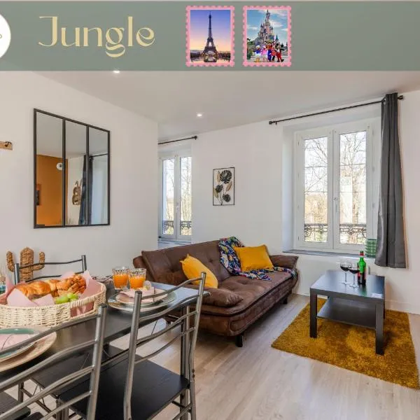 Jungle - Magnifique appartement avec parking privé - Paris-Disney & CDG à 25 minutes, hotel Pomponne városában