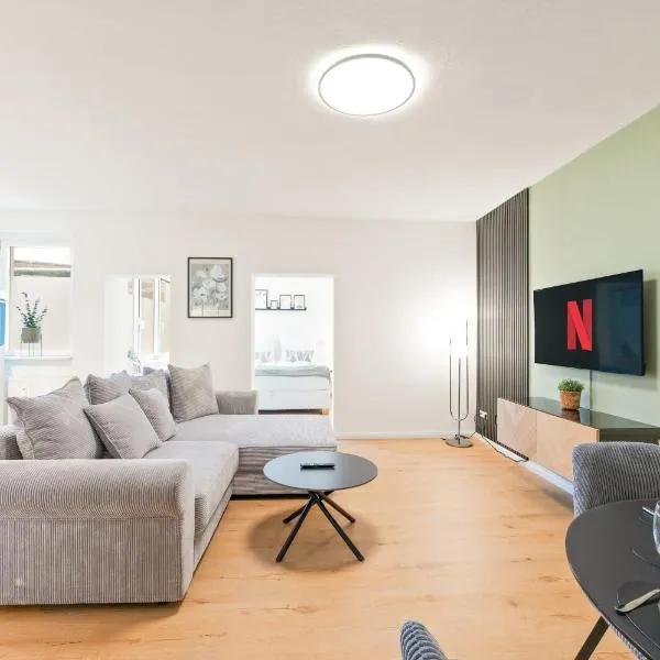 Zentrale Lage, Spülmaschine, Kingsize Bett, Netflix, hotel em Pforzheim