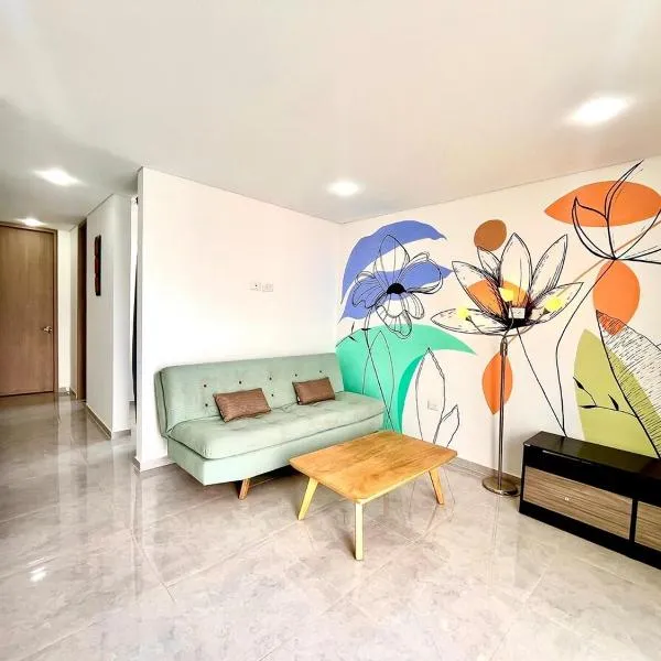 Apto 301a - Estrena hermoso y cómodo apto con balcón - Casa Orquídeas, hotel v destinaci Fusagasuga