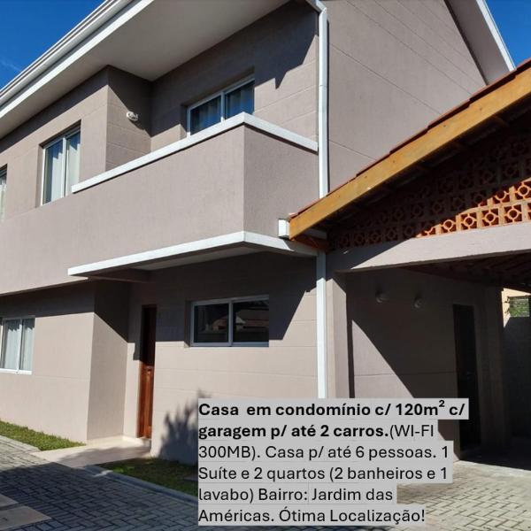 Casa Curitiba 120m² (1 Suíte e 2 Quartos) com garagem em condomínio