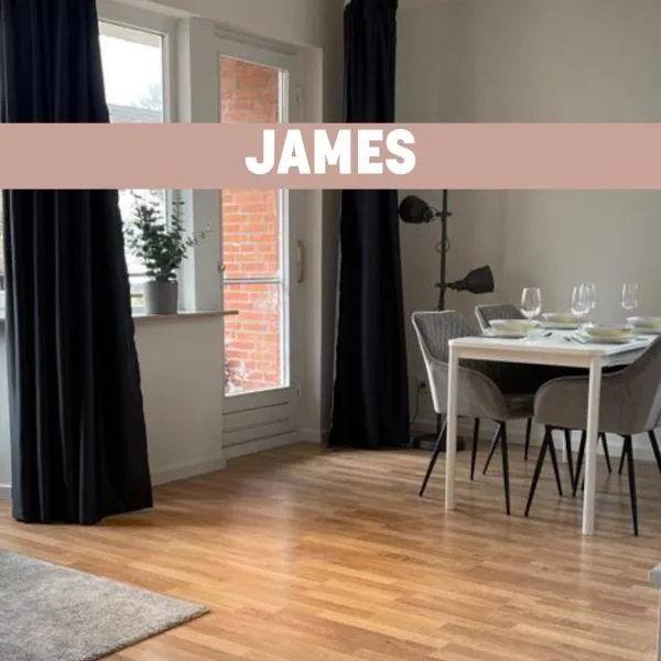 James -Ferienwohnung mit Balkon in Strand und Wald Nähe, Hotel in Flensburg