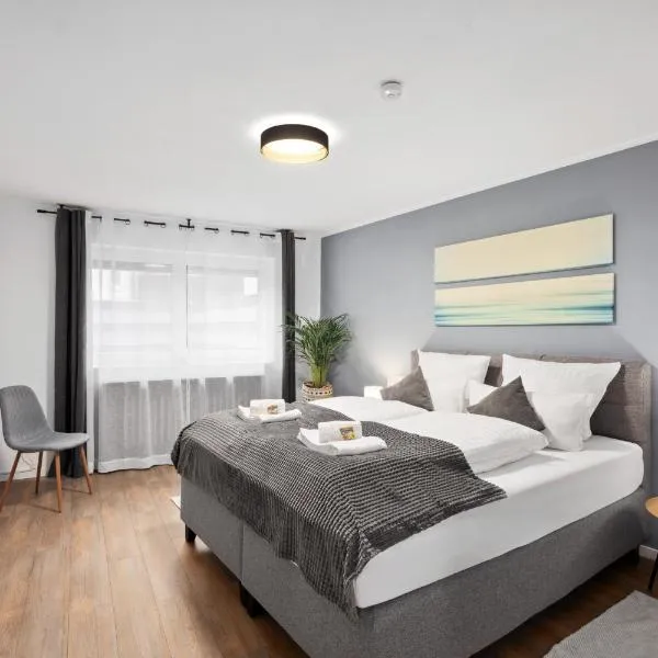 Haven Apartments Laupheim City WLAN Parkplatz Terrasse Balkon, hôtel à Laupheim