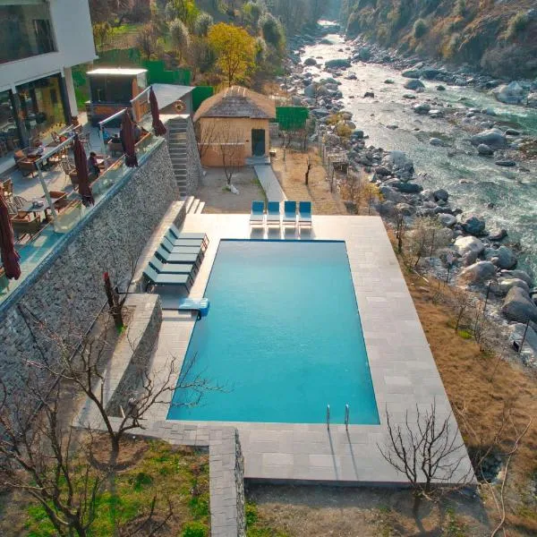 Echor Palm Bliss Riverside Resort & Spa Kasol, hotel v destinaci Kasol
