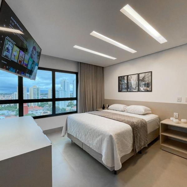 Flat com Cama Queen e Vista Panorâmica da Cidade