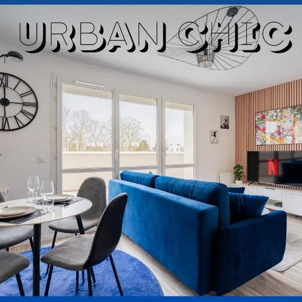 L Urban Chic - Wifi - Terrasse - Parking - 4p - RER - Paris - A6 - Orly, hotel a Courcouronnes
