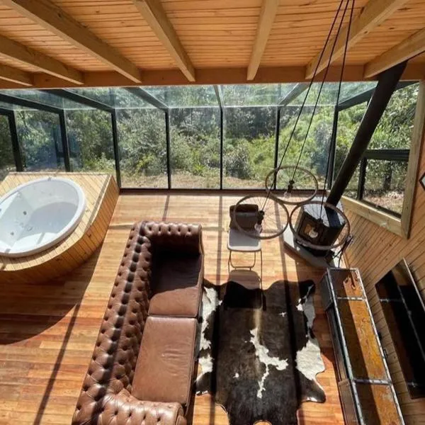 Quinta Alta Vista - Cabana Texas com jacuzzi e vista, hotel v destinaci Rancho Queimado