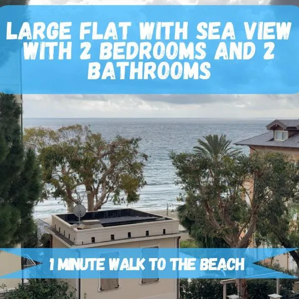 1 Min Walk from the Sea, with 2 Bed and 2 Bath, hotel a Alassio