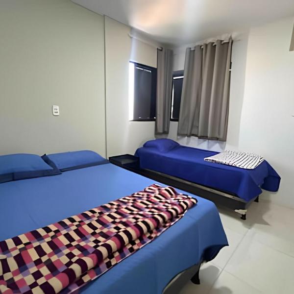 Para 10 pessoas, 03 quartos ar condicionado e ventilador, garagem, atrás do hospital da Unimed apt 302 - Foto 2