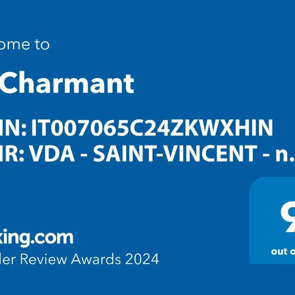 "Le Charmant" - CIR VDA-SAINT-VINCENT-n 0004, hotel in Saint Vincent
