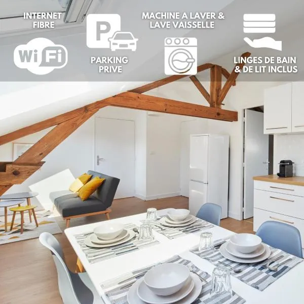 Minuit à Paris - Wifi fibre/Linge/Parking, hotel em Châteaubriant