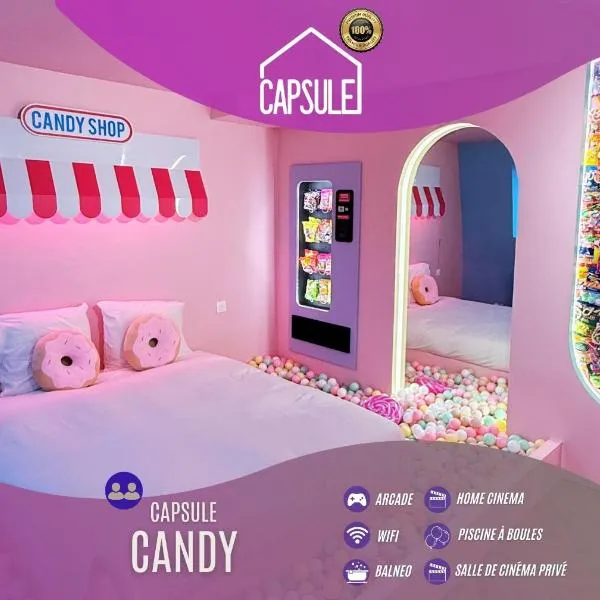 Capsule Candy - piscine à boules - cinéma privé, hotel in Roubaix