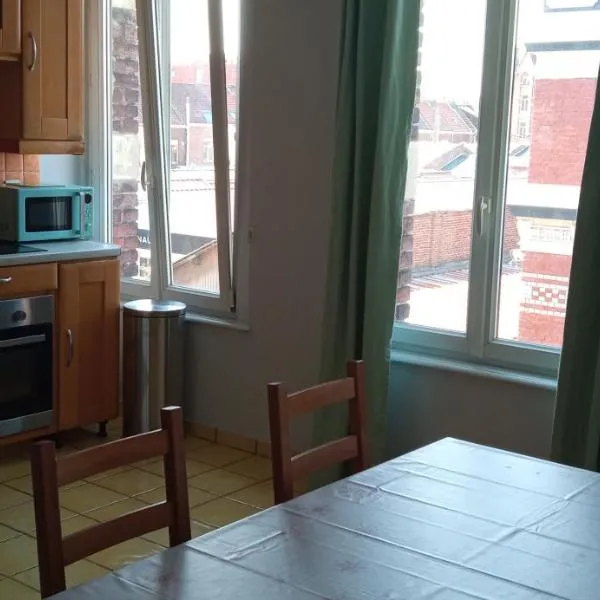 Duplex 2 chambres simple et pas cher prox parking PR pour déplacement professionnel ou en famille, hotell i Lille