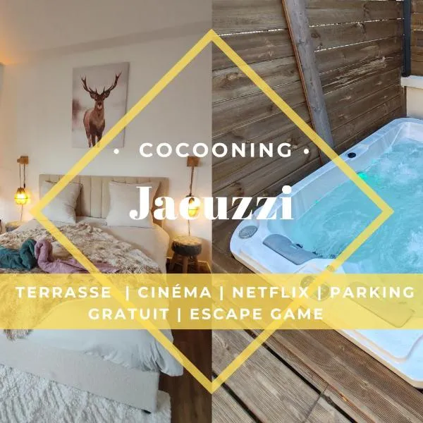 Le Chalet Champenois - Jacuzzi - Terrasse - Calme - Ciné Netflix, hôtel à Troyes