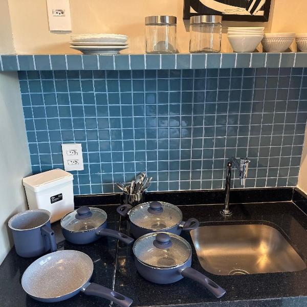 Paraíso: Studio com varanda e vista incrível 408 - Foto 3