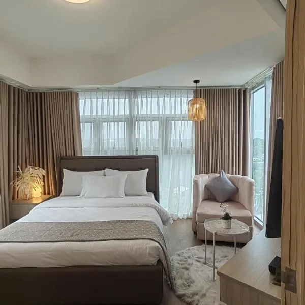 S&R Staycation Davao - Spacious 1Bedroom & Fully Equipped Unit Beside Abreeza Mall, hotel Davaóban