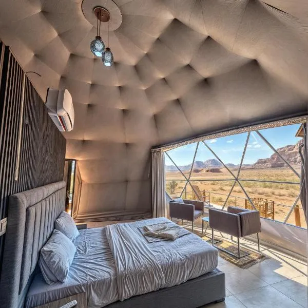 WADI RUM STAR LOTE LUXURY CAMp & BUBBLES ROOM、ワディ・ラムのホテル
