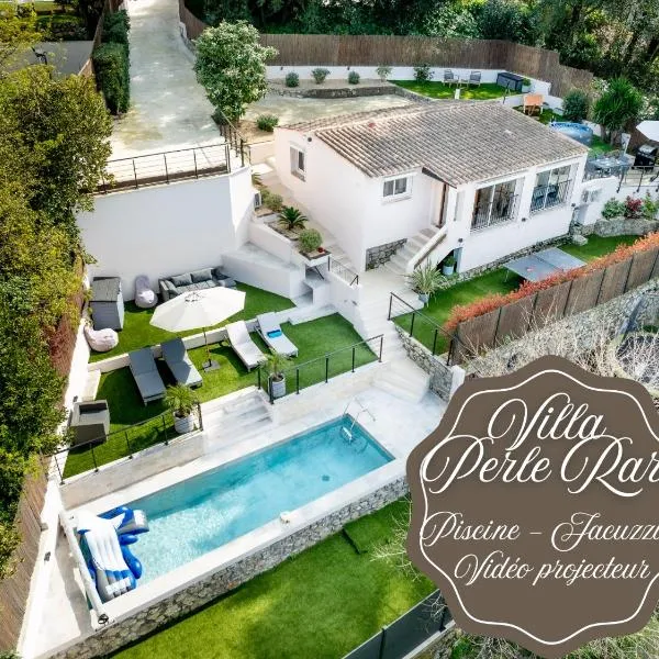 Piscine-Jacuzzi-Sauna -Videoprojecteur Perle Rare, hotel a Mougins