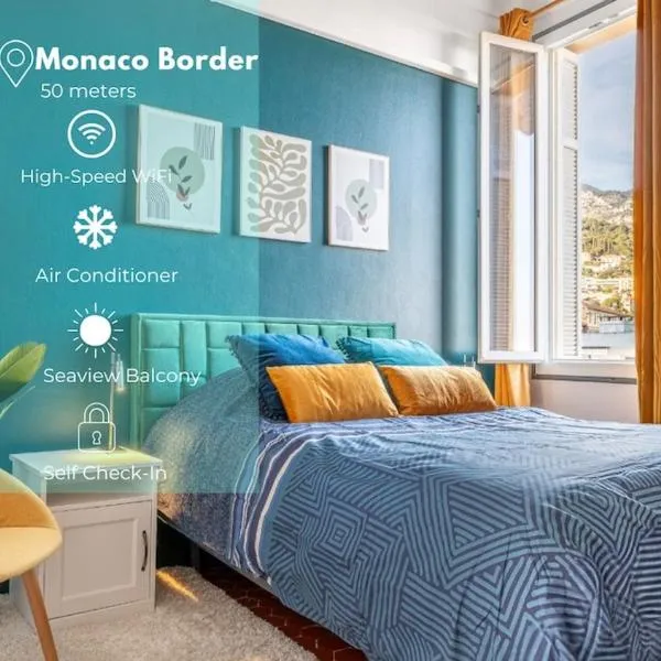 Monaco Seaview Border - 1bdr flat - 2beds - 4 guests, Hotel in Beausoleil