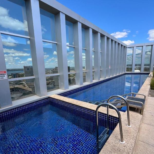 M&V Flats - Prédio Vision - 1,5 km Mané Garrincha - 500m Esplanada dos Ministérios - Vaga de garagem - Ar condicionado - Cama queen size - Piscina - Academia - Foto 4