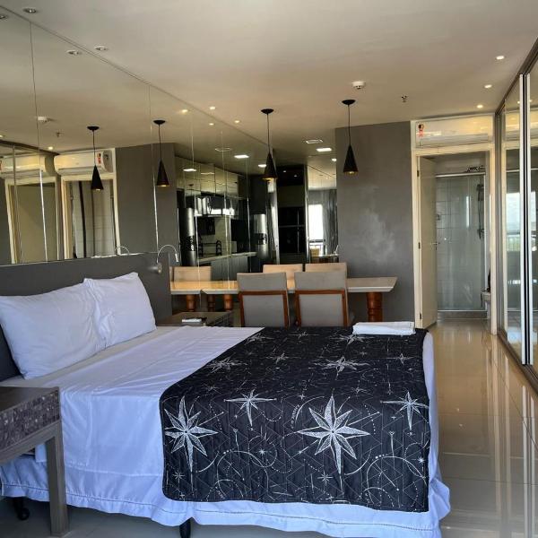 M&V Flats - Prédio Vision - 1,5 km Mané Garrincha - 500m Esplanada dos Ministérios - Vaga de garagem - Ar condicionado - Cama queen size - Piscina - Academia - Foto 2