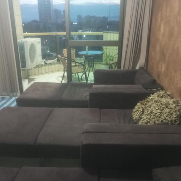 Apartamento T-44 com Vista para o Mar 50 metros da Praia Mongaguá Piscina Wi-Fi - Foto 5