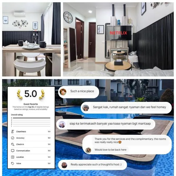 2BR Serviced Apartment at Vanya Park Asatti Garden BSD City, hotel in Tangerang
