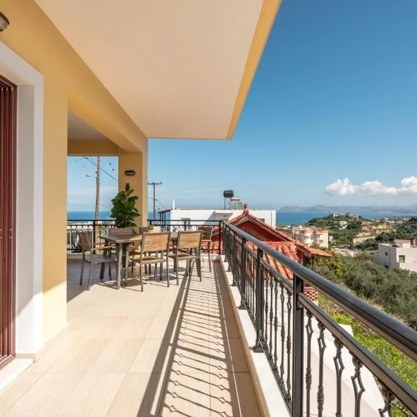 Sunlit sea view apartments, hotel in Stalós