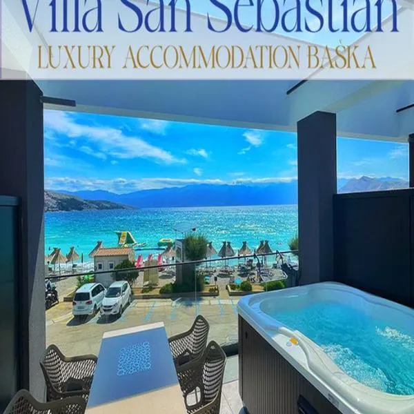 Villa San Sebastian-direct sea view, hotel v destinaci Baška