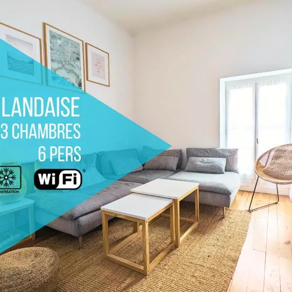 Le Cosy & Reposant, 3 étoiles, 6p, 7 min Océan & Plage,, viešbutis mieste Sustonas