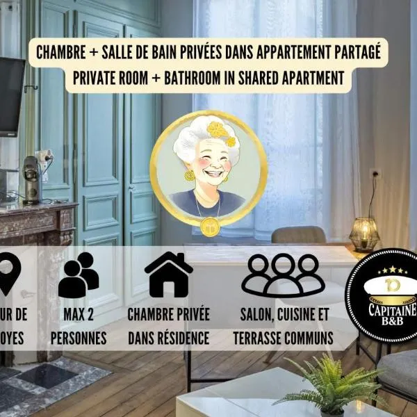 Chez Suzanne 0 - Chambre Privée dans Maison de Ville - Confort - Hypercentre, hotel v destinaci Troyes