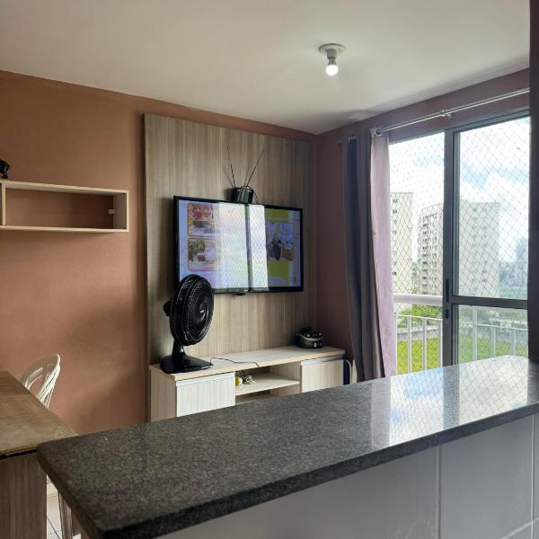 Apto condomínio Ville Laguna, totalmente mobiliado, com 2 quartos, sendo 1 suíte - Foto 5