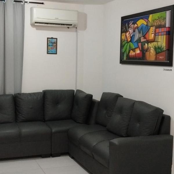 Casa do Léo 1- México e África- Apartamento completo perto das praias do litoral sul , Ar condicionado ,Wi-Fi, garagem, churrasqueira e pet friendly - Foto 5