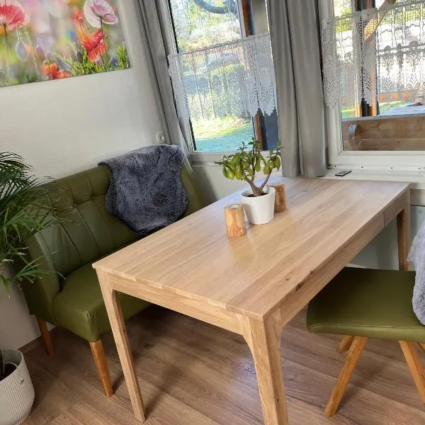 Ferienhaus Erfurt-gemütlich-sonnig-Küche-Bad-Garten-Parken-Pool-Sauna-WLAN-CaroGrün, hotel in Erfurt