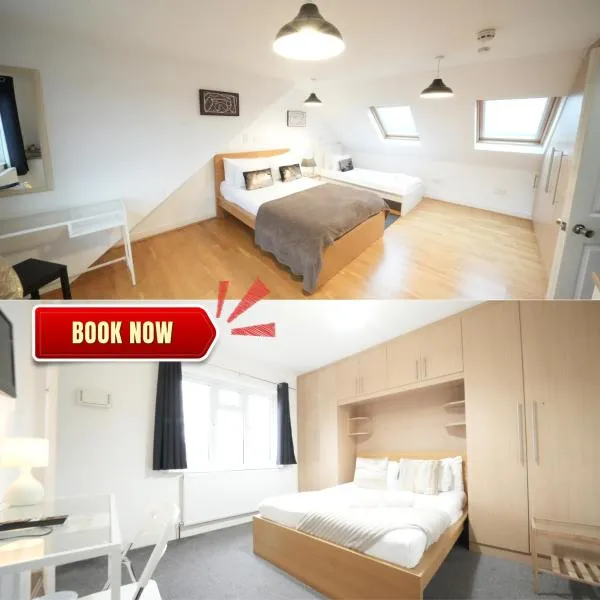 Great Airport Sleep PRIVATE bathroom in all ROOMS, hotel in Harmondsworth