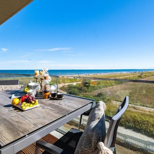 BeachWaveOne- 2 OG, Meerblick, Balkon, Kamin, Sauna, hotel u gradu 'Olpenitz'