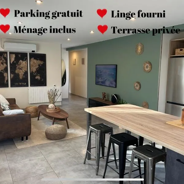 Maison calme avec terrasse-garage centre ville D, hotel v Dijonu