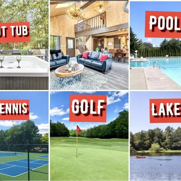 Cabin Retreat with Hot Tub, hotel i Pocono Country Place