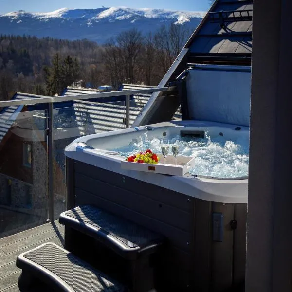 Kras-Resort Apartament 301 i 303 z widokiem na góry, prywatnym jacuzzi na tarasie i sauną, hotel v mestu Szklarska Poręba