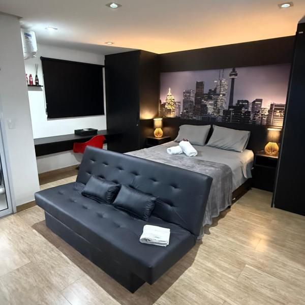 Loft aconchegante com varanda Campolim