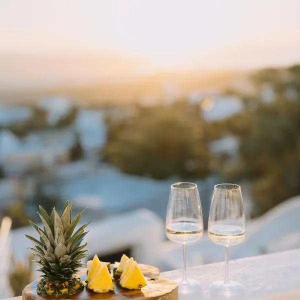 Noir Cave Villa with private Jacuzzi and Sunset Terrace, hotel v destinaci Pyrgos