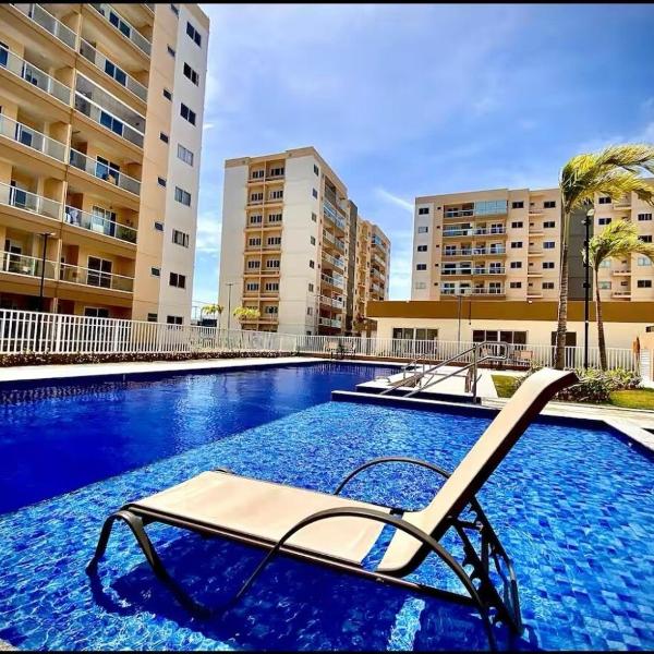 Apartamento aconchegante com piscina à 4km da Praia de Aruana