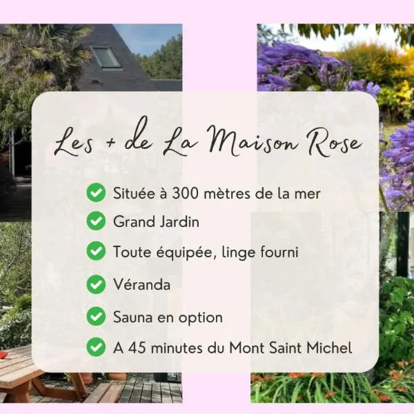 La Maison Rose - avec grand jardin clos à 300m de la mer, hotel v destinácii Hauteville-sur-Mer